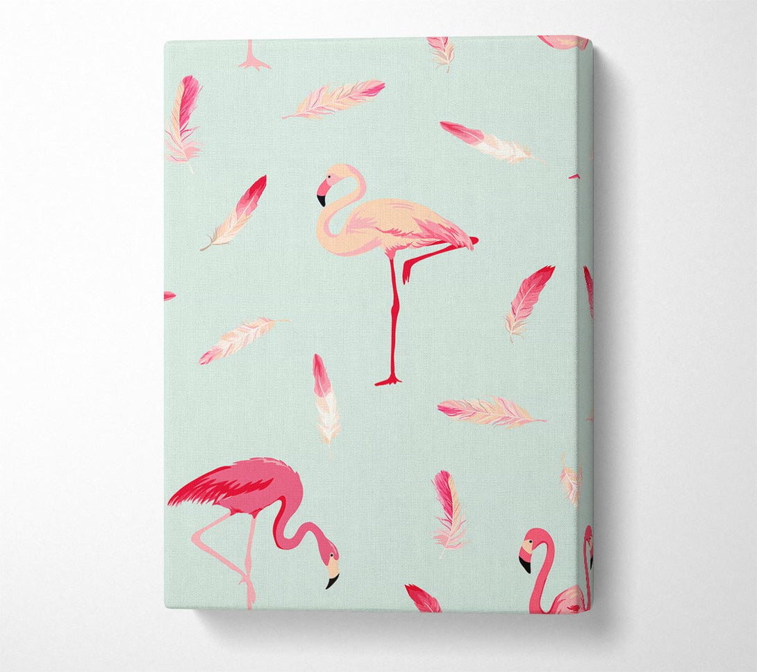 A Canvas Print of Pink Flamingo Feathers Canvas Art
