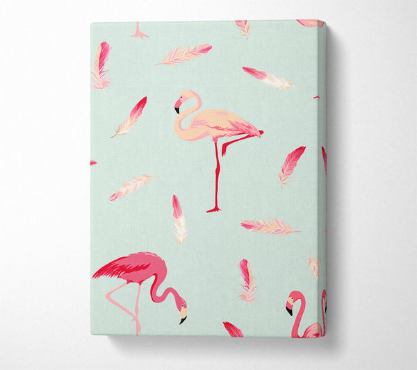  A Canvas Print of Pink Flamingo Feathers Canvas Art