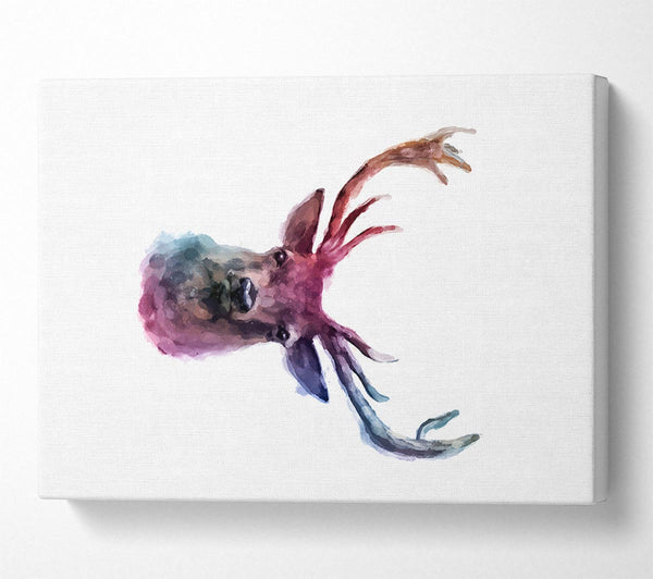  A Canvas Print of Stag Head Colours Canvas Print