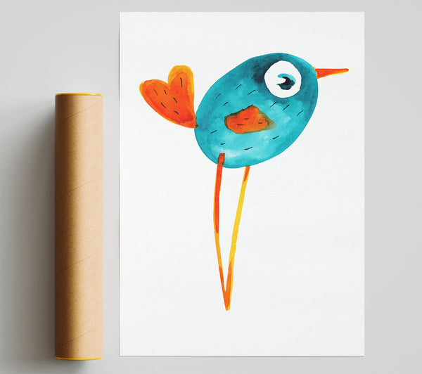 Heart Tailed Bird Giclee Print