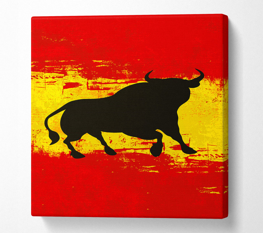  A Canvas Print of Spanish Bull Flag Canvas Art