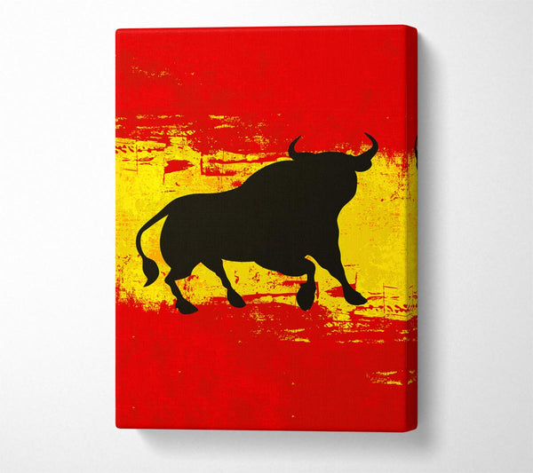  A Canvas Print of Spanish Bull Flag Canvas Art