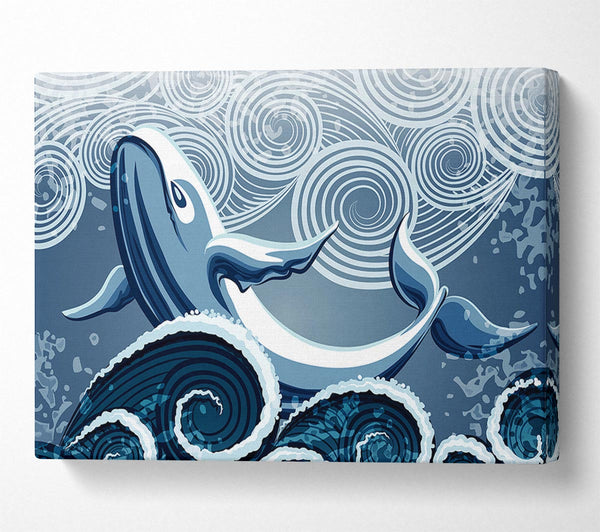  A Canvas Print of Whale Wave Canvas Art