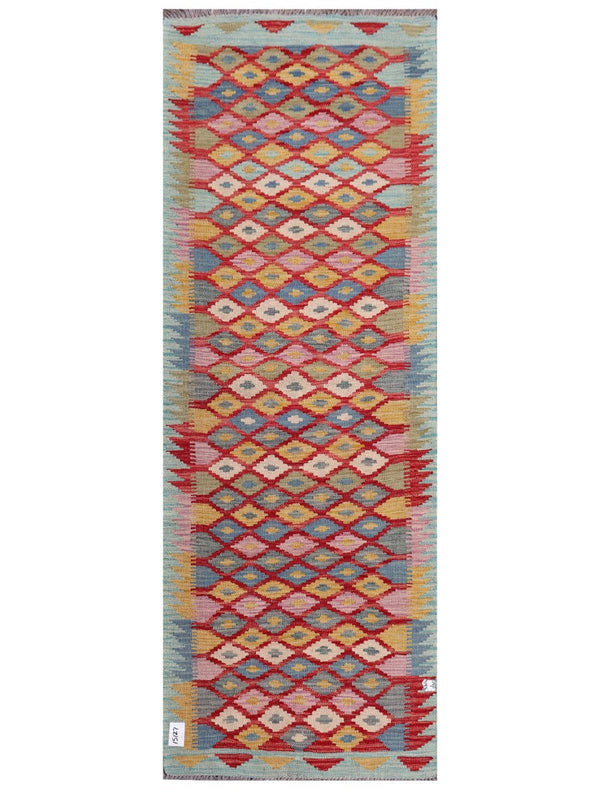 Maimana Afghanistan Kilim Rug - 203 x74 cm