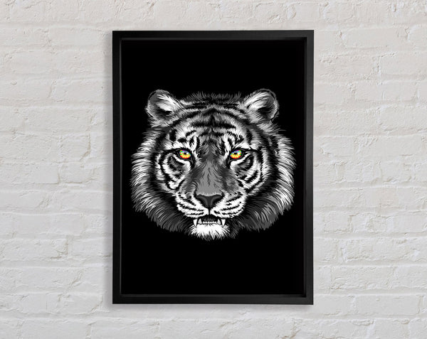 Tigergesicht mit orangefarbenen Augen