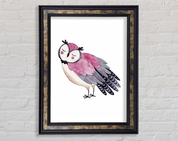 Pink Owl Framed Print