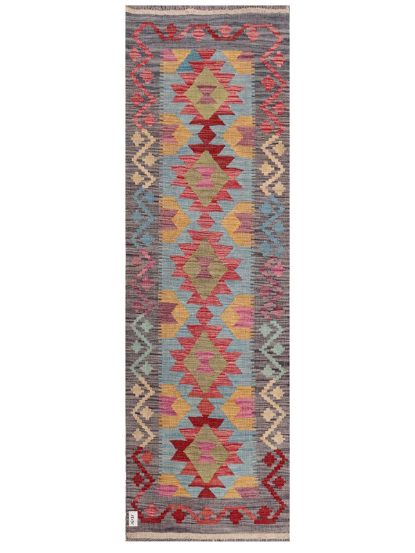 Maimana Afghanistan Kilim Rug - 217 x68 cm