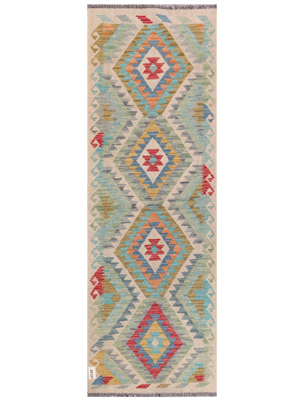 Maimana Afghanistan Kilim Rug - 213 x72 cm