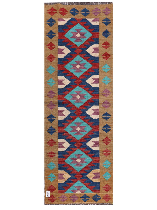 Maimana Afghanistan Kilim Rug - 199 x69 cm