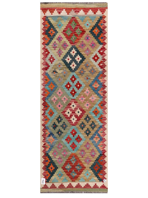 Maimana Afghanistan Kilim Rug - 197 x72 cm