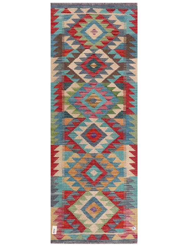 Maimana Afghanistan Kilim Rug - 197 x73 cm