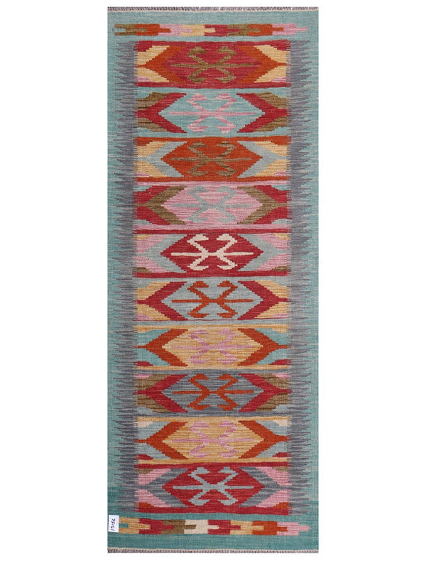 Maimana Afghanistan Kilim Rug - 199 x79 cm