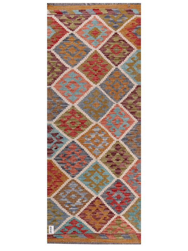 Maimana Afghanistan Kilim Rug - 195 x78 cm