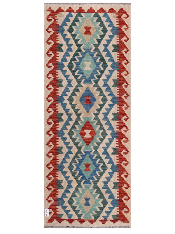 Maimana Afghanistan Kilim Rug - 196 x78 cm