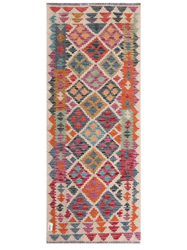 Maimana Afghanistan Kilim Rug - 196 x79 cm