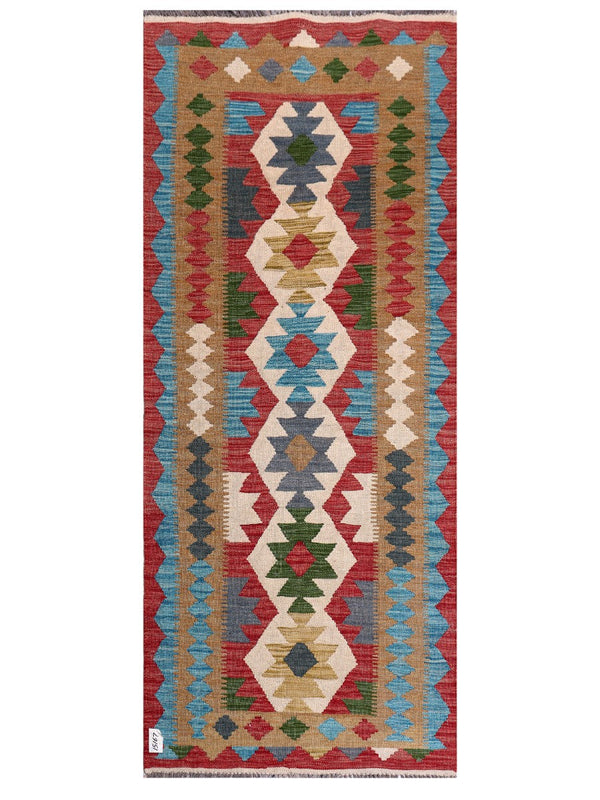 Maimana Afghanistan Kilim Rug - 203 x85 cm