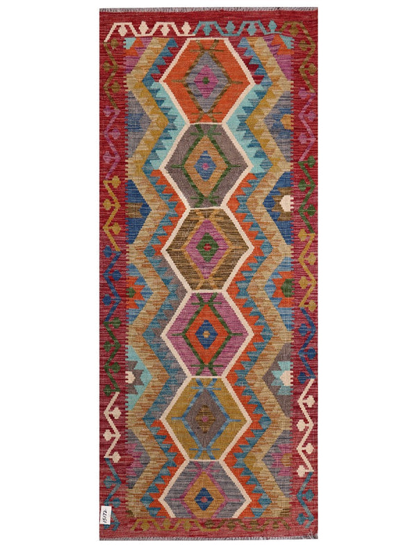 Maimana Afghanistan Kilim Rug - 200 x84 cm