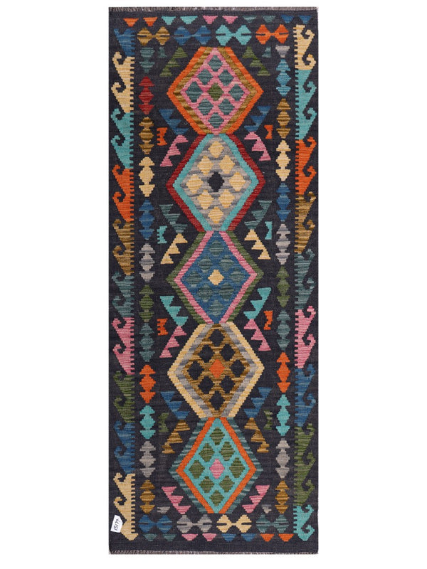 Maimana Afghanistan Kilim Rug - 209 x82 cm