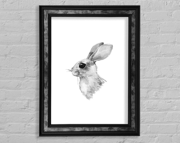 Rabbit Profile Framed Print