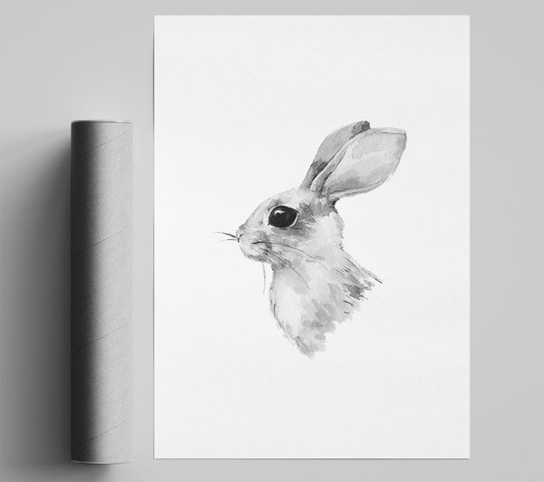 Rabbit Profile Giclee Print
