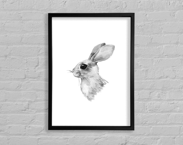 Rabbit Profile Framed Print