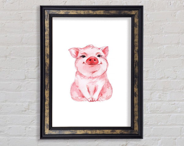 Cute Little Piggy Framed Print