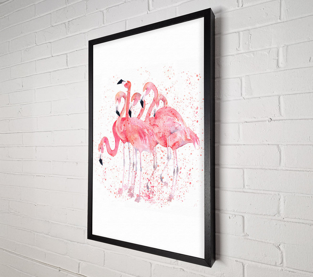  A Canvas Print of Pink Flamingo Splash Canvas Art