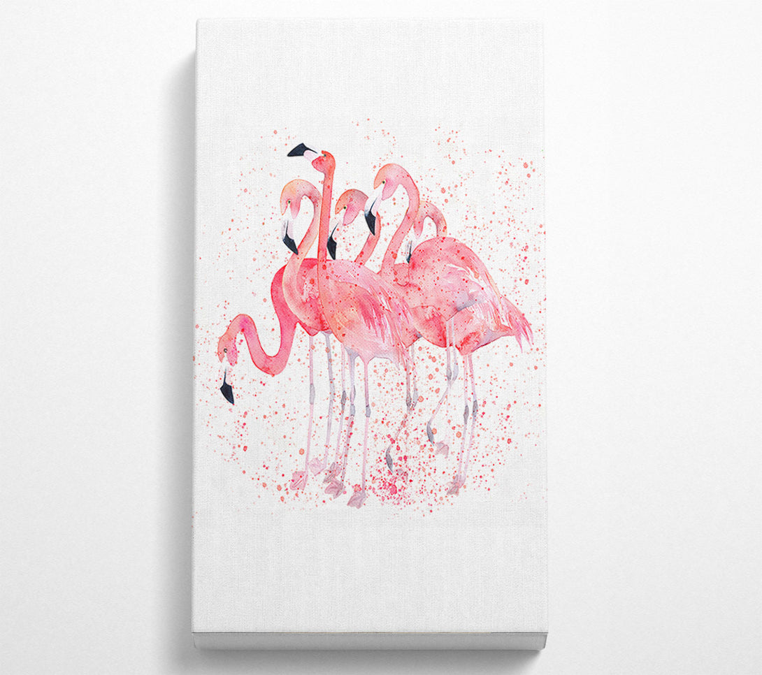  A Canvas Print of Pink Flamingo Splash Canvas Art