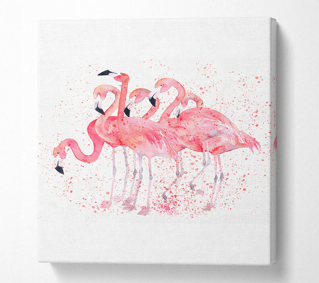  A Canvas Print of Pink Flamingo Splash Canvas Art