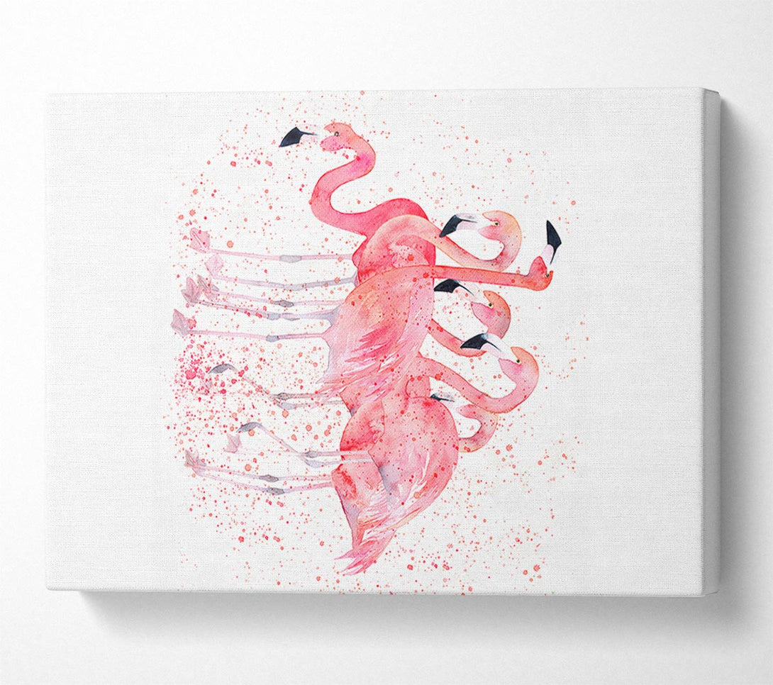  A Canvas Print of Pink Flamingo Splash Canvas Art