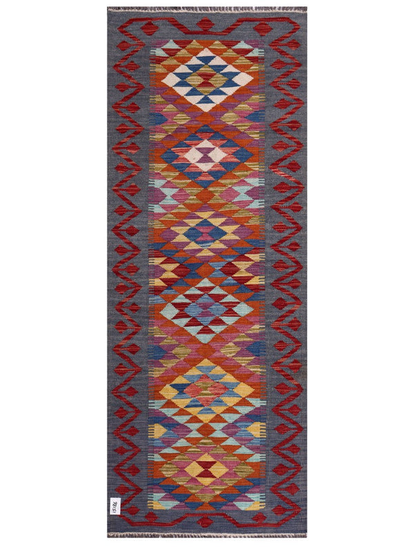 Maimana Afghanistan Kilim Rug - 202 x78 cm