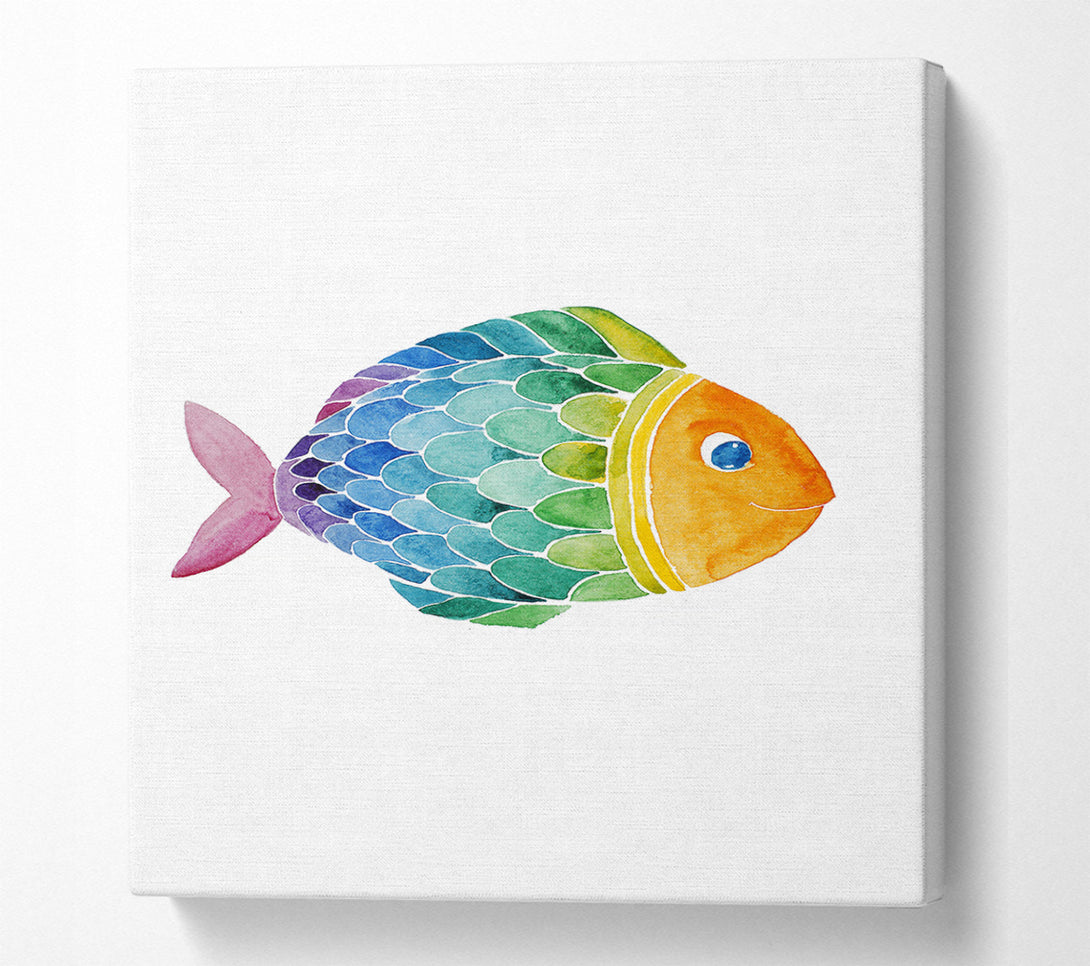  A Canvas Print of Fish Smile Canvas Print