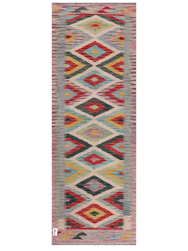 Maimana Afghanistan Kilim Rug - 204 x73 cm