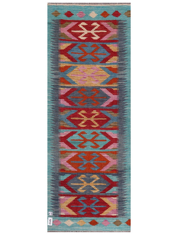 Maimana Afghanistan Kilim Rug - 198 x74 cm