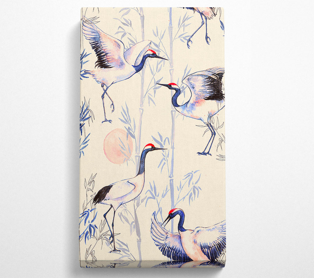  A Canvas Print of Crane Bamboo Canvas Art