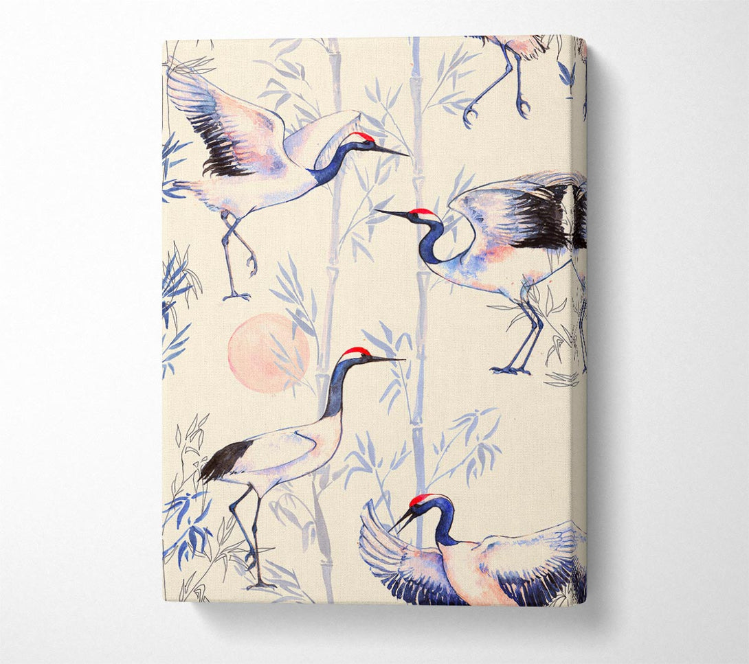  A Canvas Print of Crane Bamboo Canvas Art