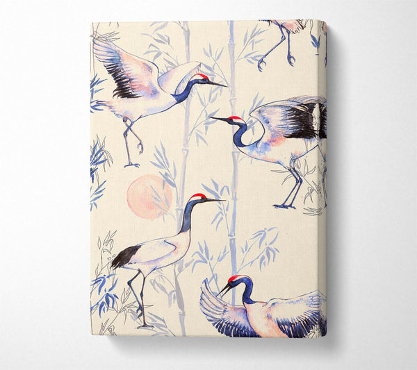  A Canvas Print of Crane Bamboo Canvas Art