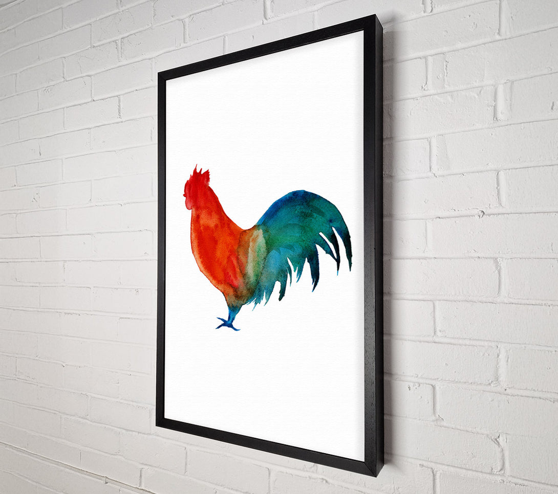  A Canvas Print of Rainbow Hen Canvas Print