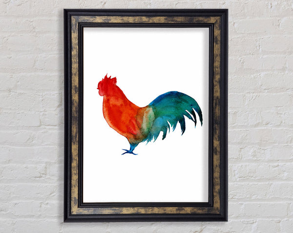 Rainbow Hen Framed Print