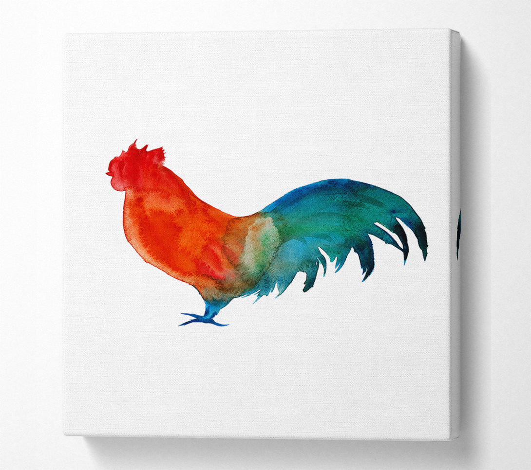  A Canvas Print of Rainbow Hen Canvas Print
