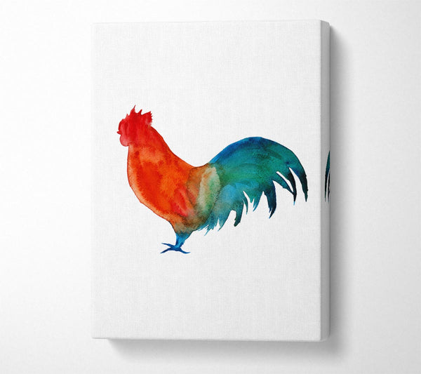  A Canvas Print of Rainbow Hen Canvas Print