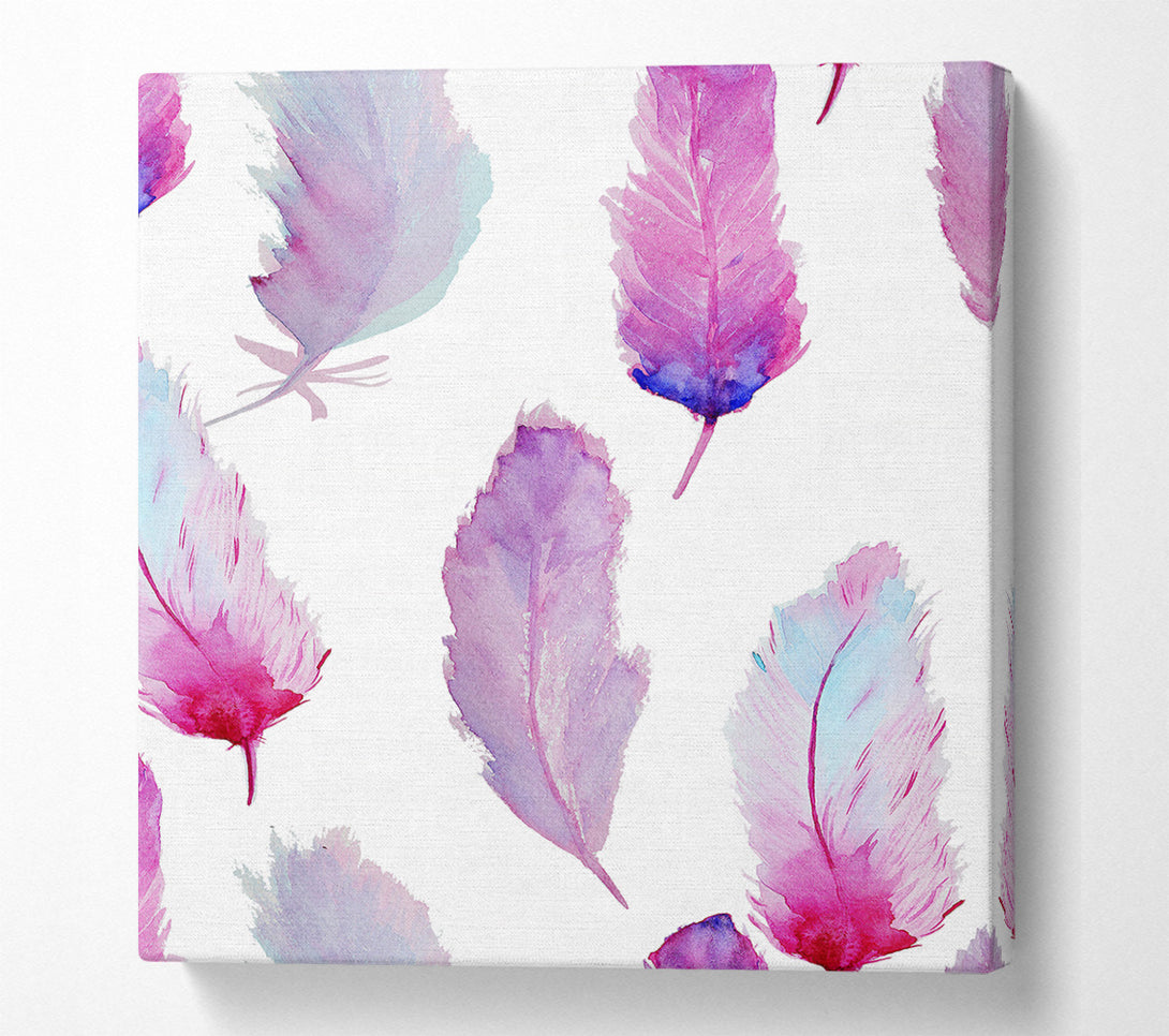  A Canvas Print of Pink Indian Feathers 2 Canvas Art