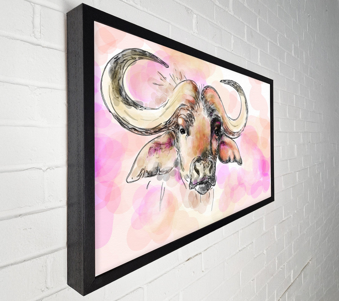  A Canvas Print of Texas Longhorn Cow Canvas Wall Art