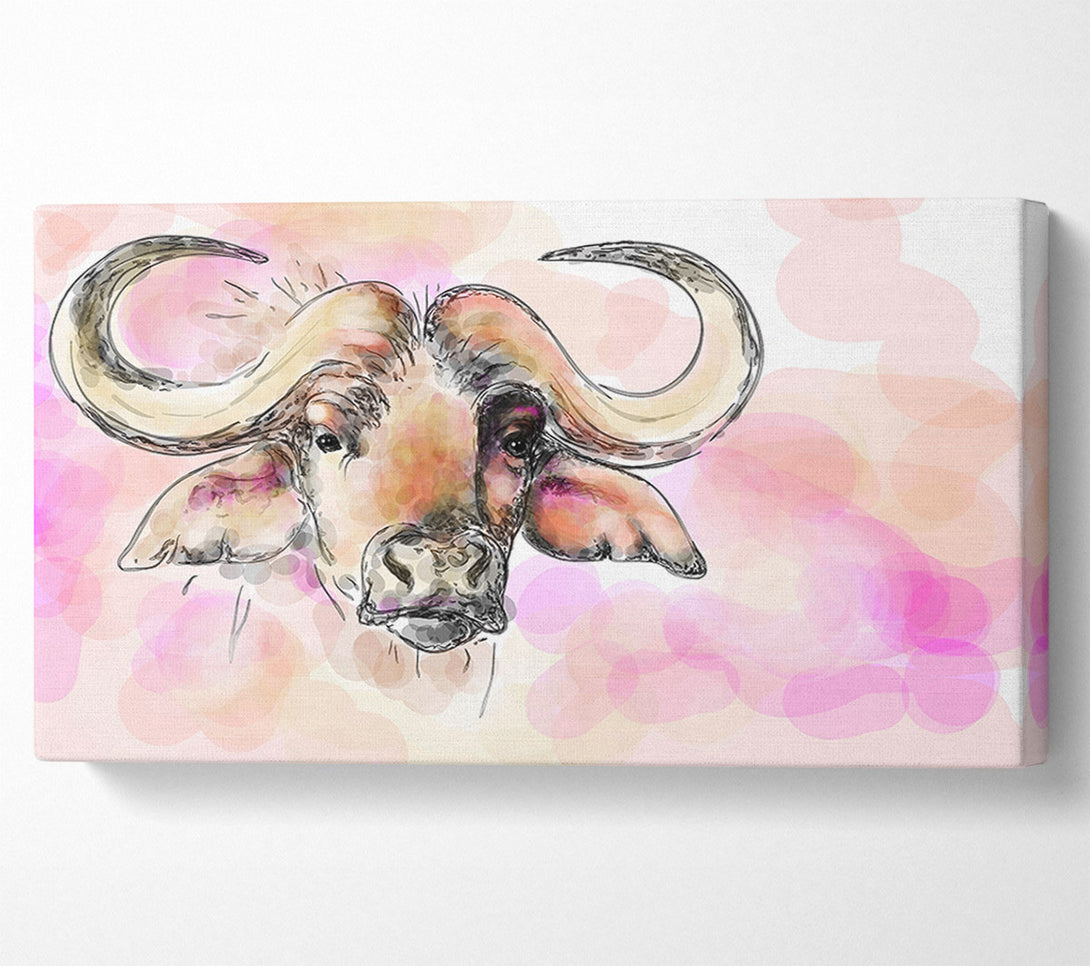  A Canvas Print of Texas Longhorn Cow Canvas Wall Art