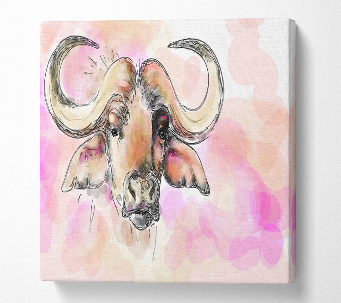  A Canvas Print of Texas Longhorn Cow Canvas Wall Art