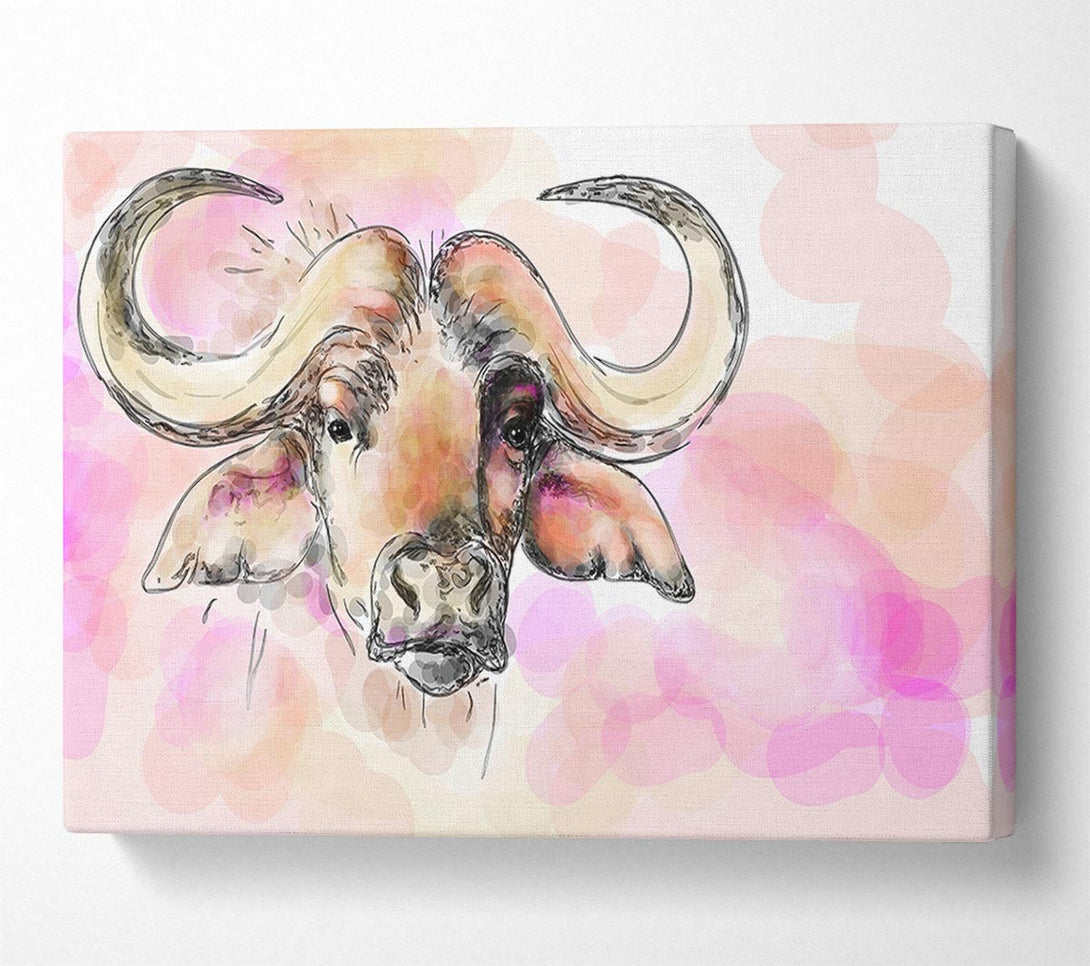  A Canvas Print of Texas Longhorn Cow Canvas Wall Art