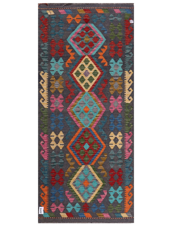 Maimana Afghanistan Kilim Rug - 194 x87 cm