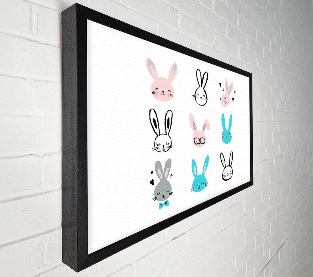  A Canvas Print of Rabbit Faces Canvas Print