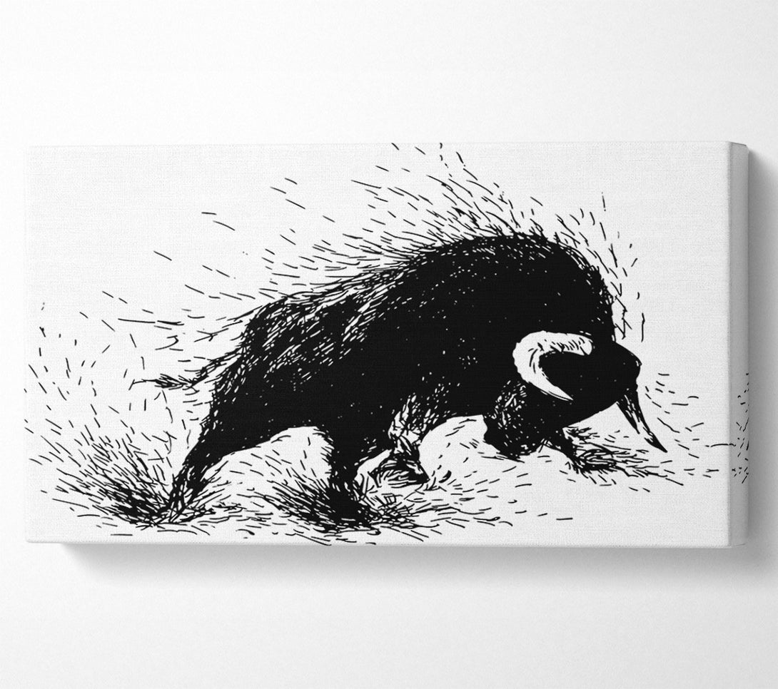  A Canvas Print of Bull Attack Canvas Print