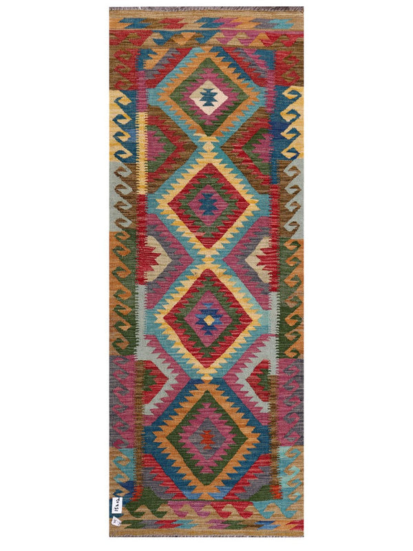 Maimana Afghanistan Kilim Rug - 199 x75 cm